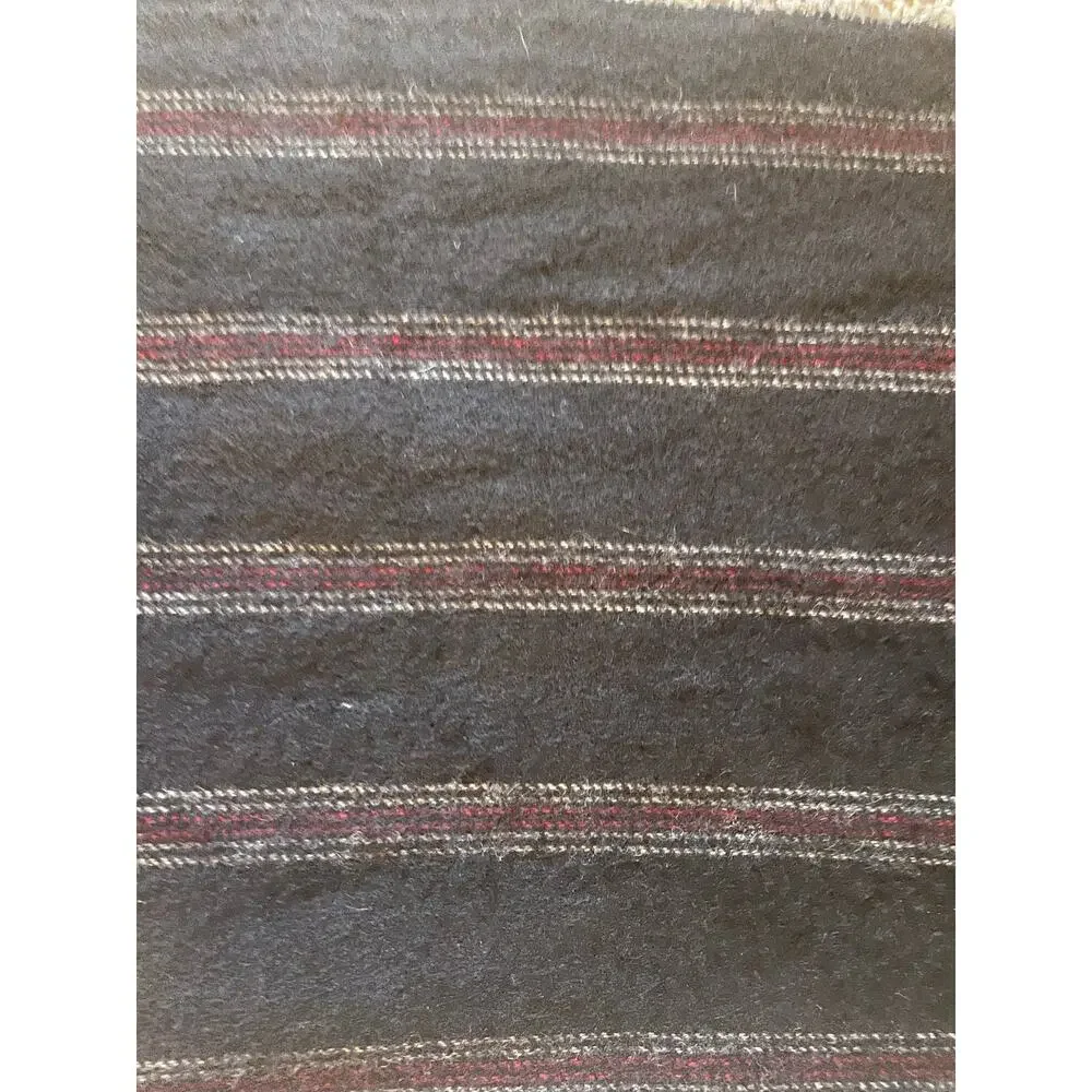 Geoffery Beene Cashmere Scarf Black with red strip Classic Mens/Unisex Goth soft